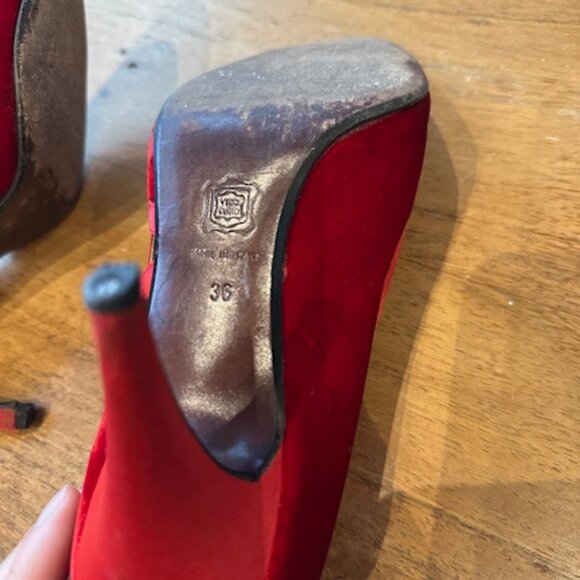 Vintage Gianni Versace Velvet Shoes - EU Size 36 - Picture 11 of 12